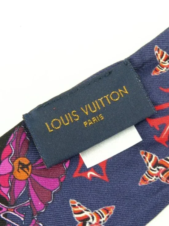 Louis Vuitton Scarf Bandeau BB Sea of Love Silk Navy Multicolor - Picture 6 of 9